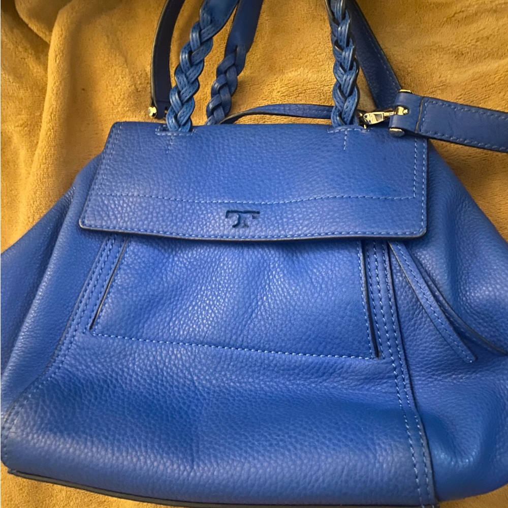 Tory Burch Blue Half Moon Bag